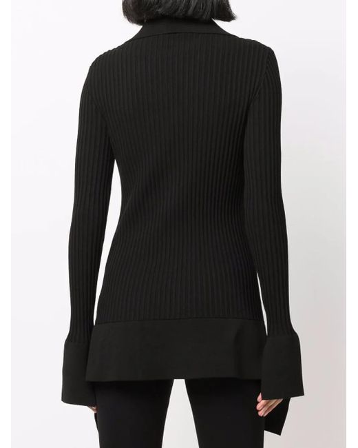 ANDREADAMO Geribbeld Vest in het Black