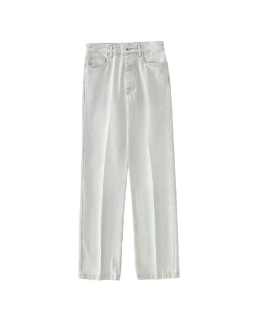 Studio Nicholson White Barra Five-Pocket Jeans