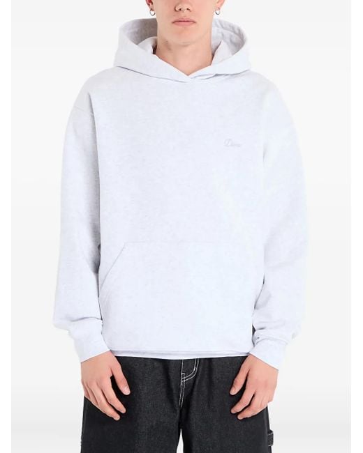 Dime White Cursive Small Logo Hoodie