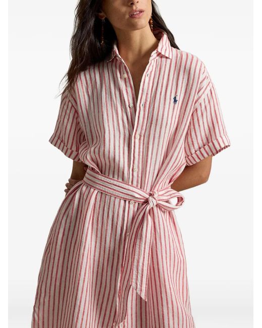 Polo Ralph Lauren Pink Striped Shirtdress