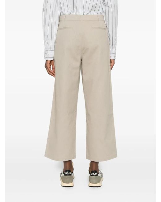 6397 White Pleated-Front Trousers
