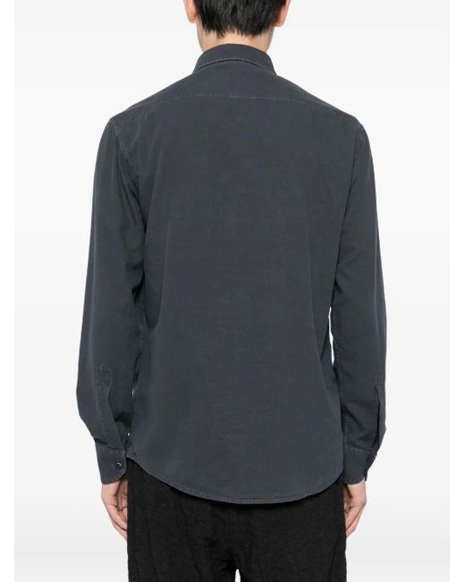 Camisa De Algodón Barena de hombre de color Black