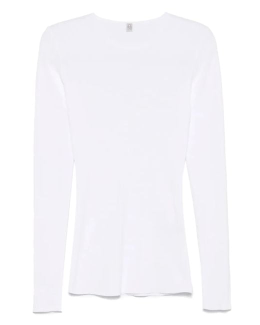 Totême  White Compact Cotton T-Shirt