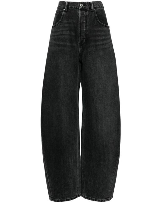 Alexander Wang Jeans Met Wijde Pijpen in het Black