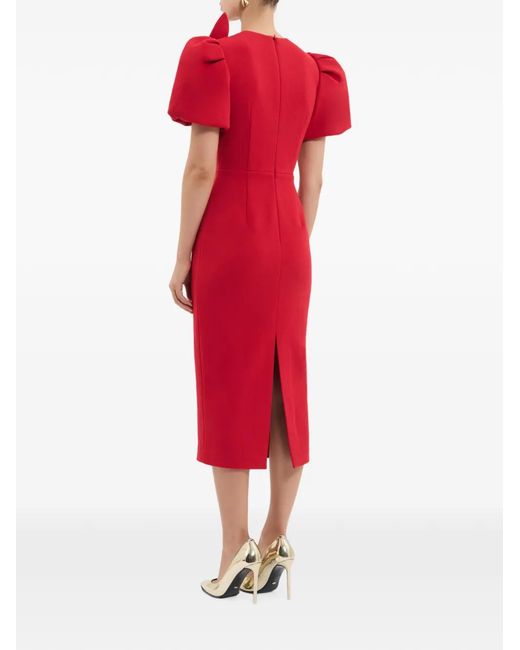 Rebecca Vallance Red Violetta Midi Dress
