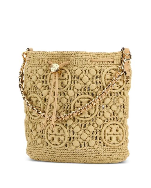 Tory Burch Metallic Monogram-Pattern Bag