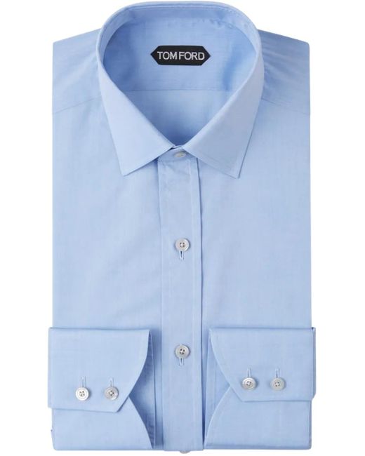 Tom Ford Blue Cotton Shirt for men