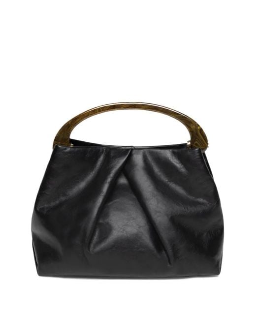 Dries Van Noten Black Mini-Tasche aus Leder