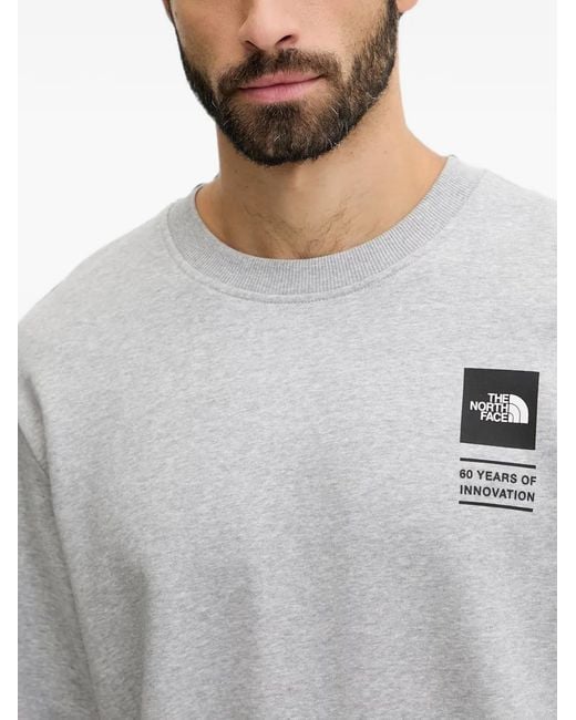 The North Face Gray Tnf Celebration Relaxed Crew Graphic Sweatshirt
