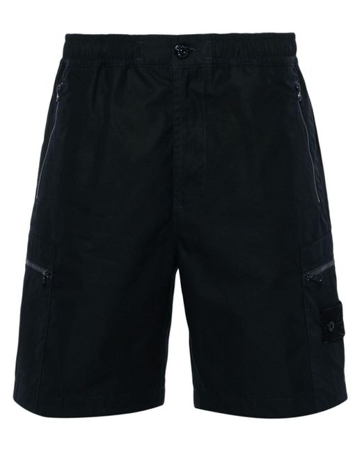 Stone Island Shorts Met Compass-logopatroon in het Black voor heren