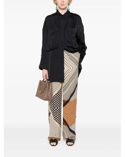 Dorothee Schumacher Black Fantasy Satin Shirt