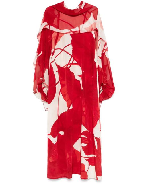 F.R.S For Restless Sleepers グラフィック マキシドレス Red