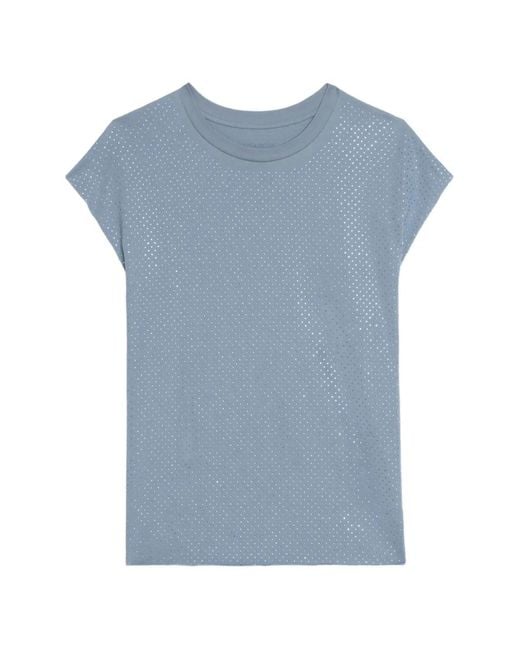 Zadig & Voltaire Blue Cloe Rhinestone T-Shirt