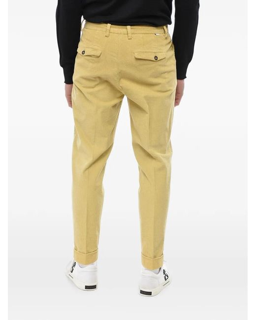Paolo Pecora Natural Pleated Corduroy Trousers for men