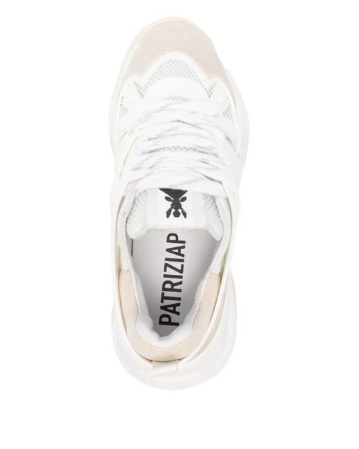 Patrizia Pepe White Cutout Panelled Sneakers
