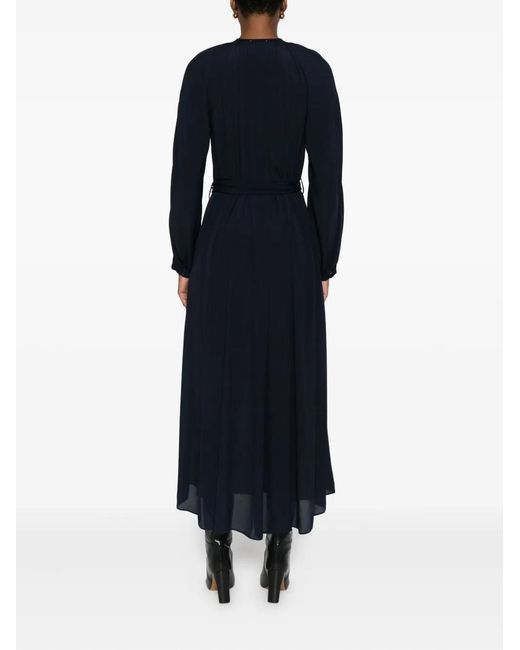 Forte_forte Black Tassel-Embellished Tie-Neck Maxi Dress