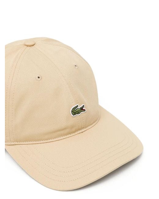 Lacoste Natural Logo-Patched Cap