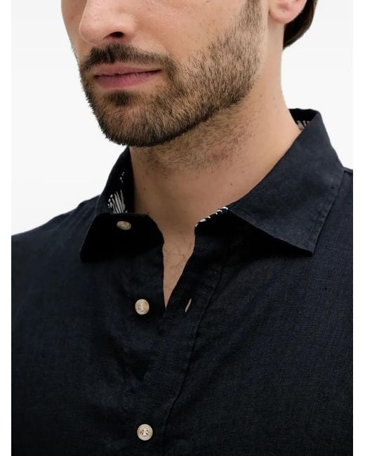Chemise En Lin À Imprimé Végétal Liu Jo pour homme en coloris Blue