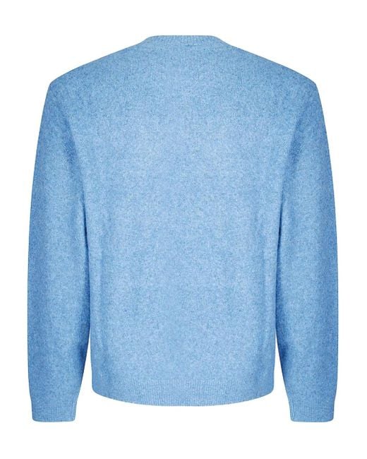 Carhartt Blue Curtis Logo-Patch Sweater for men