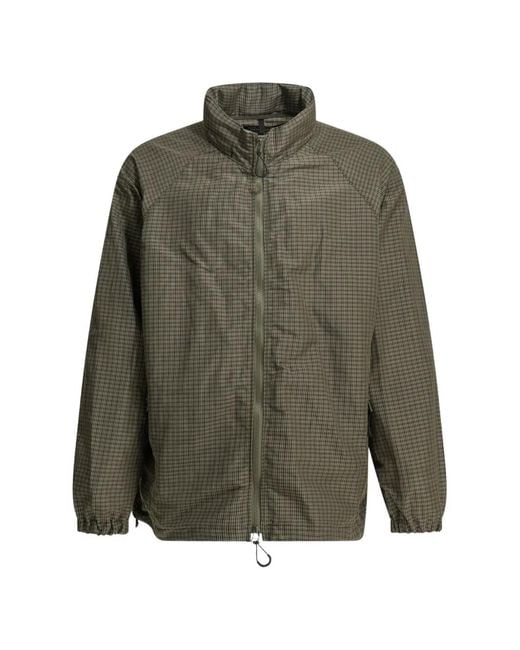 Comme des Garçons Green Check-Pattern Zip-Up Jacket for men