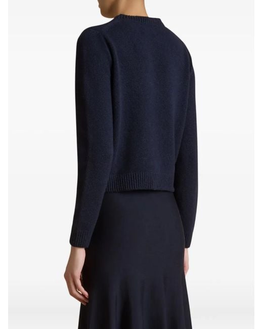 Khaite Blue Klassischer Kaschmirpullover