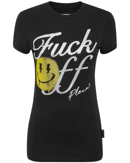 Philipp Plein Black Pure Crystal-Embellished T-Shirt