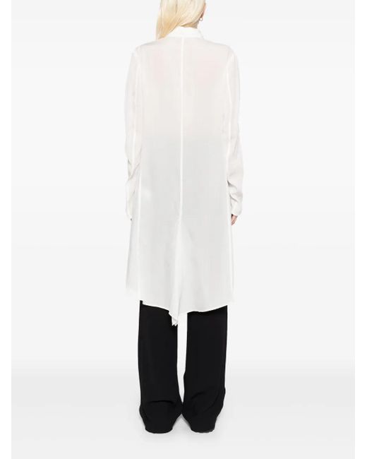 Yohji Yamamoto White Langärmeliges Hemd