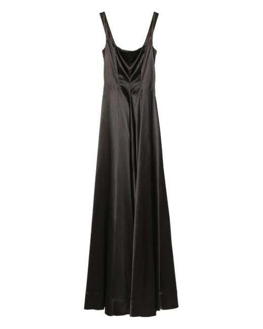 ROSERRY Black Square-Neckline Maxi Dress