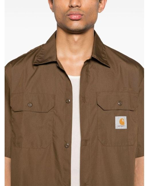 Carhartt Overhemd Met Korte Mouwen in het Brown voor heren