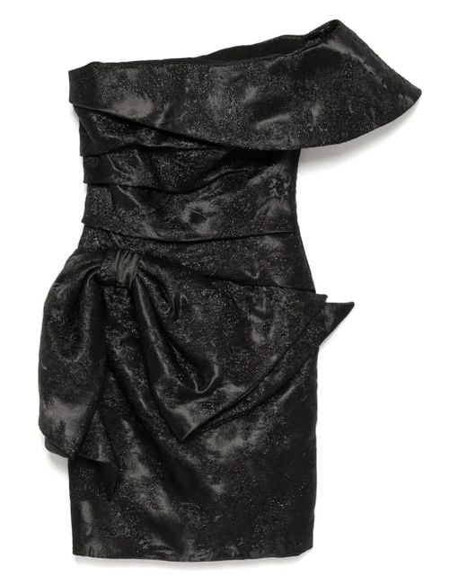 Saiid Kobeisy Black Brocade Mini Dress