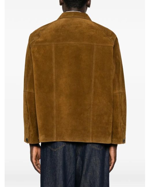 Studio Nicholson Brown Bowe Leather Jacket for men
