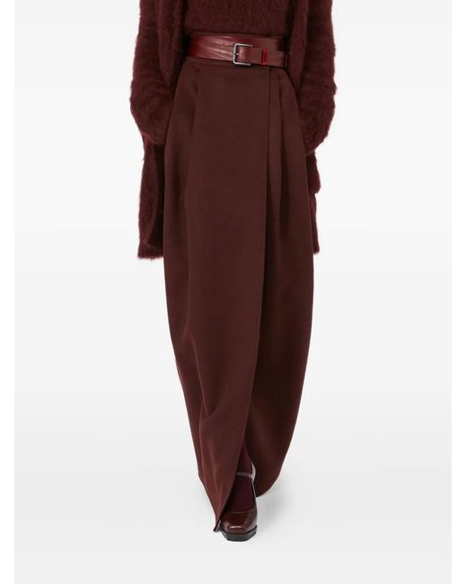 Max Mara Gewikkelde Plooirok in het Purple