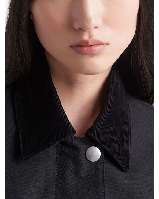 Prada Black Triangle-Logo Blouson Jacket