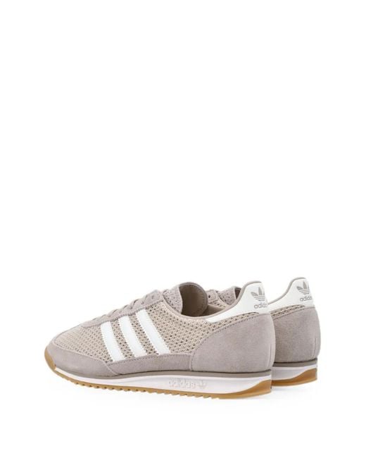 Adidas White Sl 72 Og Mesh-Panelled Suede Sneakers