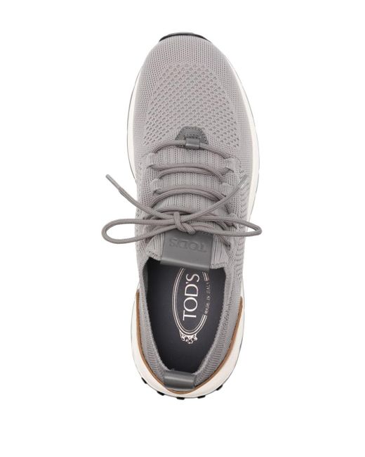 Tod's White Lace-up Sock Sneakers for men