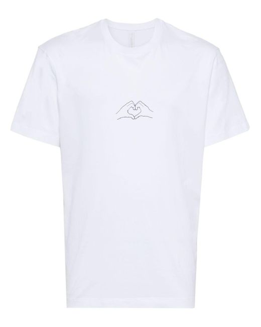 Neil Barrett White Graphic-print Cotton T-shirt for men