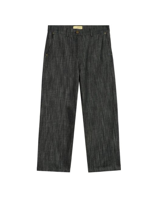 Momoní Gray Thor Yarn-Dyed Straight-Leg Tailored Jeans
