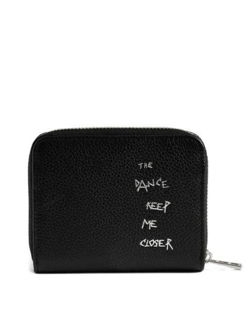 Zadig & Voltaire Black Mini Zv Graffiti Wallet