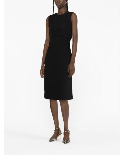 Sportmax Black Mirto Sleeveless Cut-Out Midi Dress
