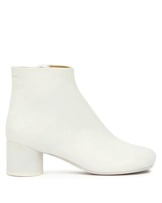 MM6 by Maison Margiela White 40Mm Anatomic Ankle Boots