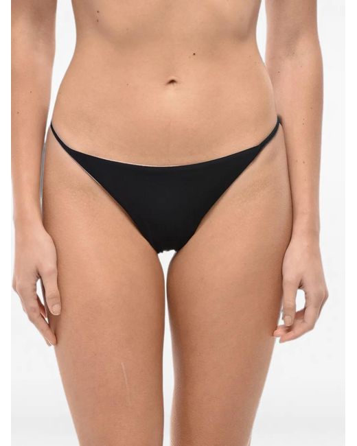DSquared² Black Logo-Plaque Bikini Bottoms