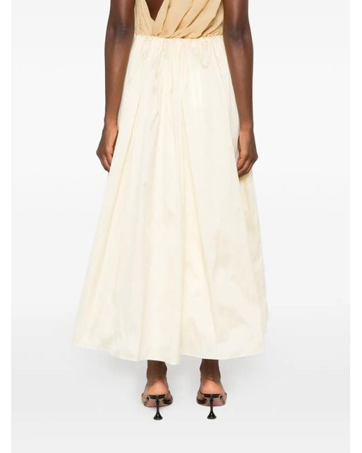 Abadia White Elodie Midi Skirt