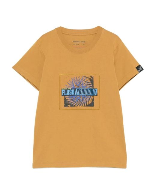 Martine Rose Shrunken T-Shirt Met Print in het Brown voor heren