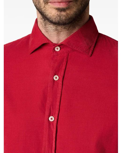 Brooks Brothers Red Slim Fit Cotton Corduroy Shirt With Spread Collar for men
