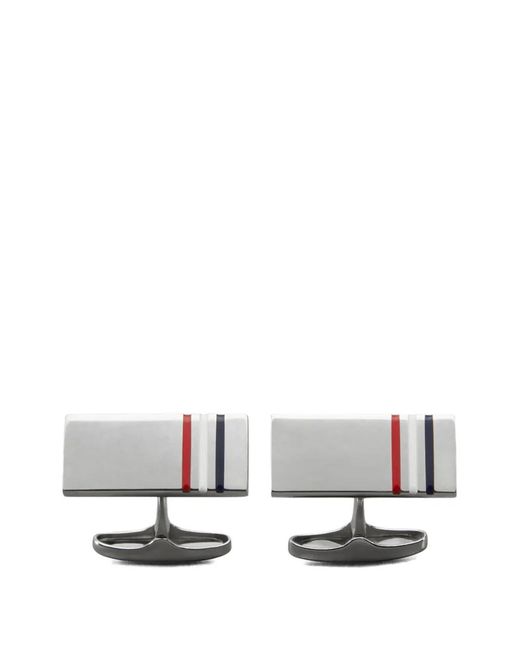 Thom Browne White Manschettenknöpfe Aus Sterlingsilber