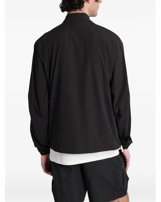 Represent Black Logo-Embroidered Raglan-Sleeve Track Jacket for men