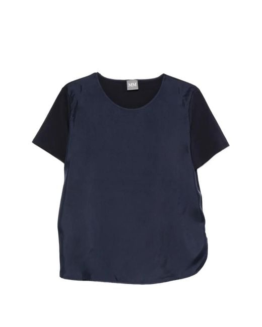 Max Mara Blue Mmlotre Short-Sleeve Top