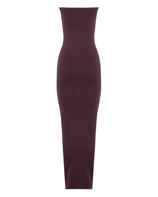 wolford fatal strapless stretch-jersey maxi dress in Purple A Line Bridesmaid Dress