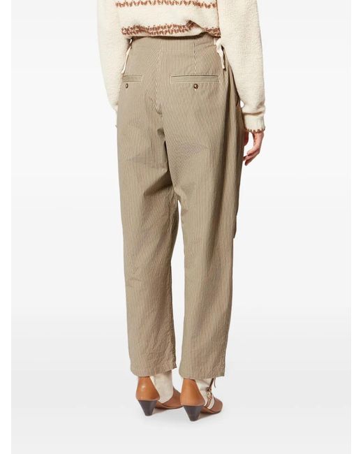 Isabel Marant Natural Khaki Cotton Pants