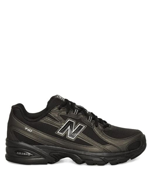 New Balance Black 740 Lace-Up Sneakers for men